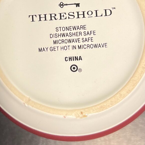 THRESHOLD Letter "L" Initial Monogram Rounded Maroon Stoneware Mug - Picture 14 of 14